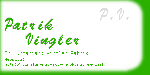 patrik vingler business card